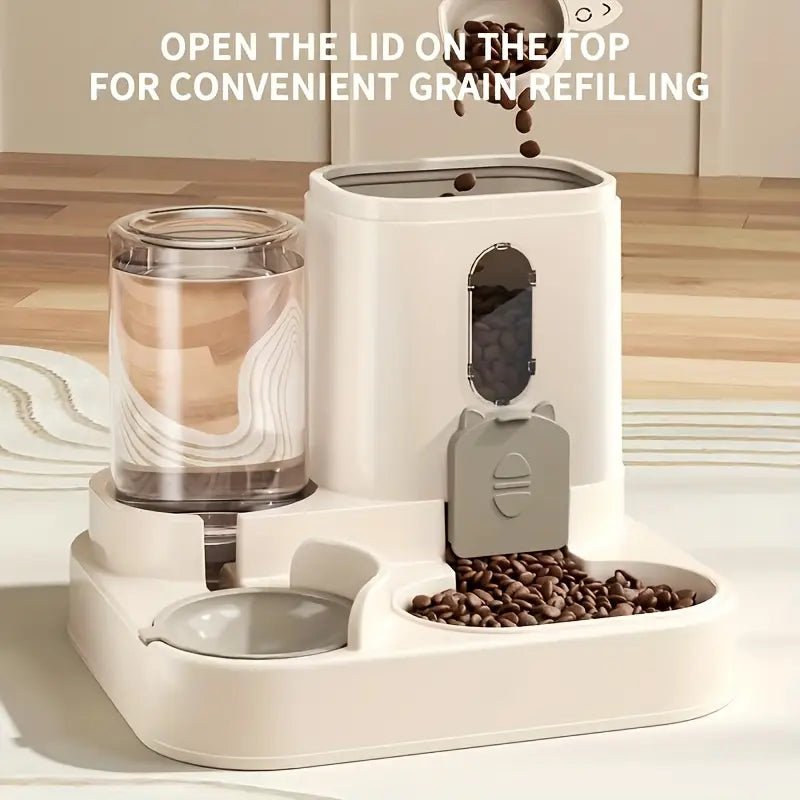 Automatic Feeder With Water Fountain - Pawfy