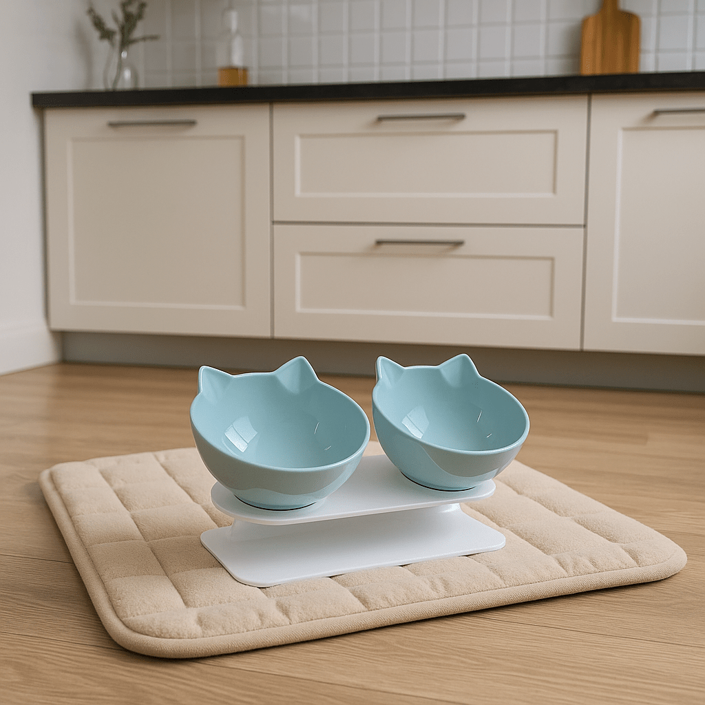 Cat Double Pet Bowls - Pawfy