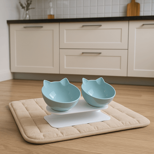 Cat Double Pet Bowls - Pawfy
