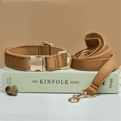 Premium Velvet Pet Collar Leash - Pawfy