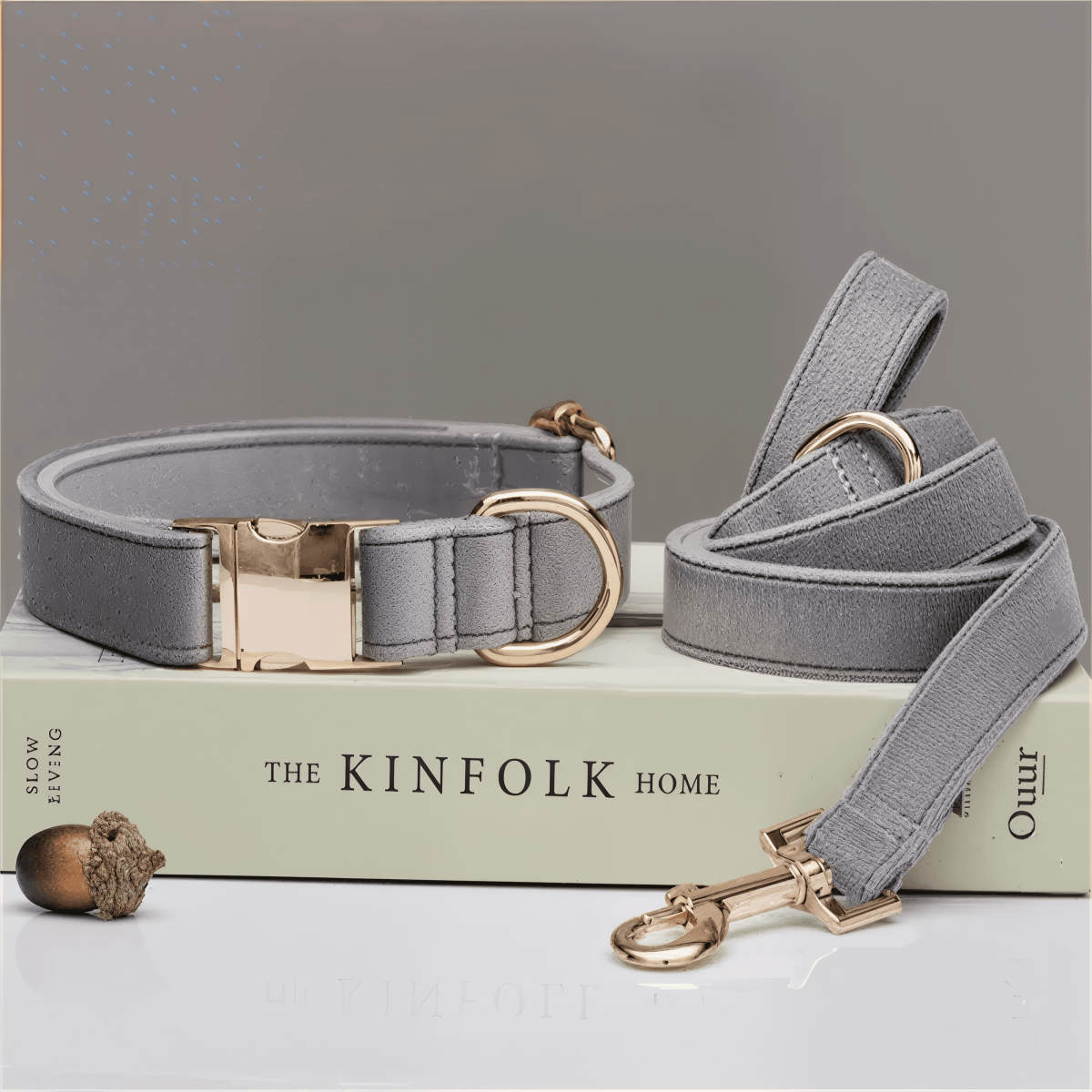 Premium Velvet Pet Collar Leash - Pawfy