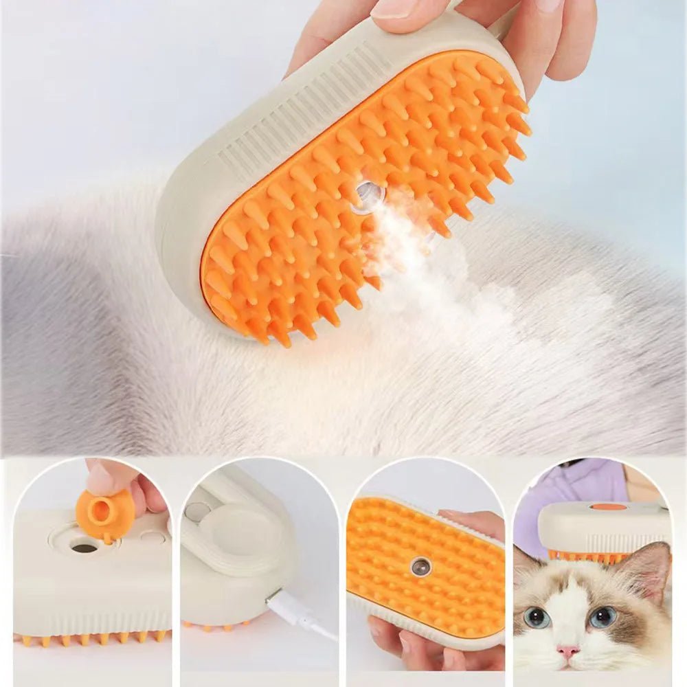 Steam Pet Grooming Brush - Pawfy